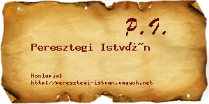 Peresztegi István névjegykártya